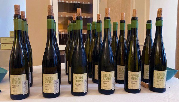 Le bottiglie in degustazione