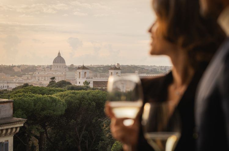 Meravigliosa vista su Roma dal Flora Roof Top Ter