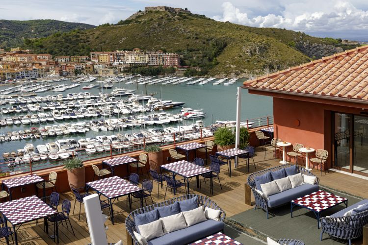 Vista dal Rooftop, un luogo che gli ospiti sono invitati a vivere dal momento della colazione all'aperitivo fino a cena (...e oltre)