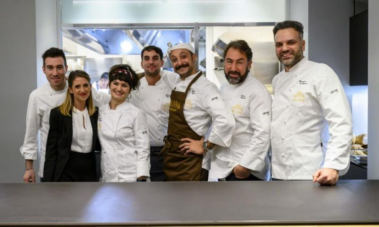 Chiara Pavan e Diego Rossi al ristorante di Identità Golose Milano 2 anni fa, quando vennero premiati migliore cuoca e miglior cuoco dalla Guida di Identità Golose