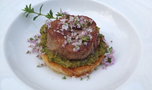 Pane, lingua e salsa verde alla santoreggia di Ce