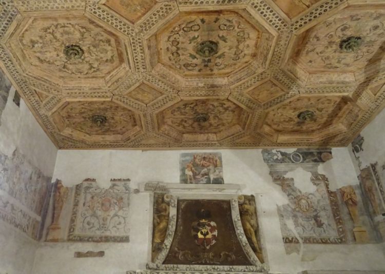 La Sala degli Affreschi di Palazzo Roccabruna, a Trento, sede dell'Enoteca del Tentino
