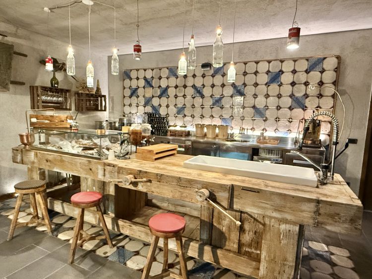 La sala degustazioni

