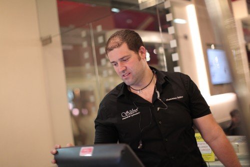 Francesco Salvo at the register