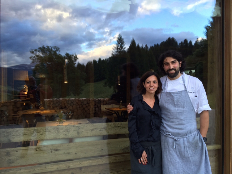 Ludovica and Riccardo Gaspari in front of SanBri