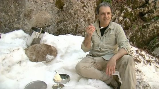 Ice cream maker Antonio Cappadonia from Sicily, director of the Sherbeth Festival
