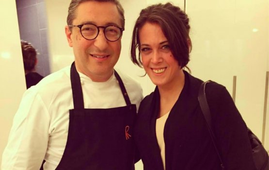 Faby Scarica con Joan Roca in vista al Celler de Can Roca di Girona
