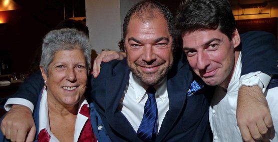 Raffaele e Massimiliano Alajmo con Faith Willinger
