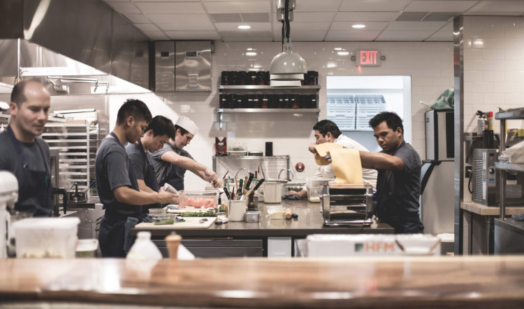 At work in the kitchen 
