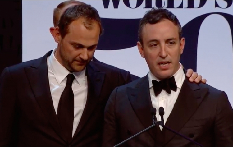 The emotional reaction of Daniel Humm and Will Gu