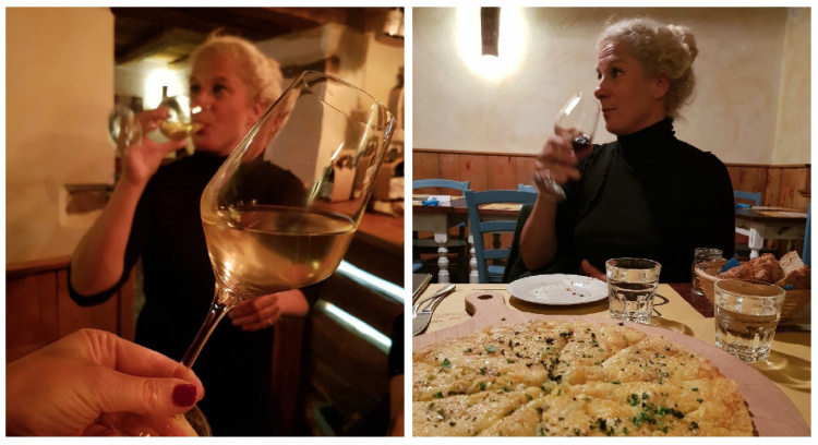 Dining with Ana Roš, what with wines and a dish of frico
