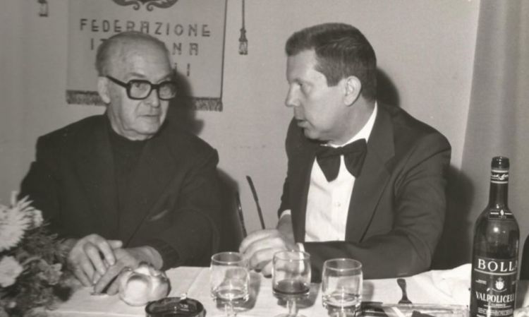 Con il gastronomo Luigi Carnacina