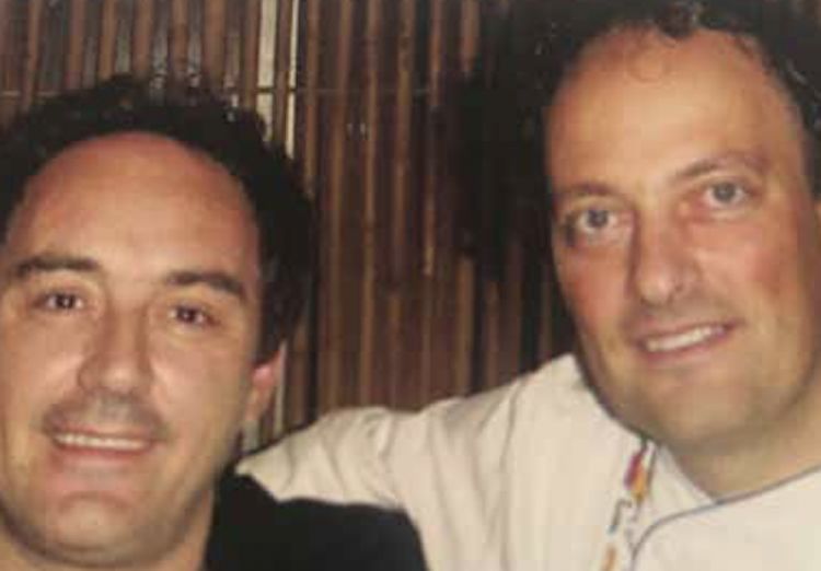 Cedroni con Ferran Adrià in una foto d'archivio