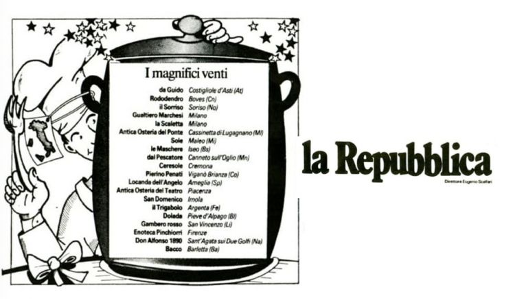 Anni Novanta: la Repubblica colloca le Maschere di Fusari tra i "magnifici venti" ristoranti" d'Italia, insieme a da Guido, Rododendro, il Sorriso, Gualtiero Marchesi, la Scaletta, Antica Osteria del Ponte, Sole, dal Pescatore, Ceresole, Pierino Penati, Locanda dell'Angelo, Antica Osteria del Teatro, San Domenico, il Trigabolo, Dolada, Gambero rosso, Enoteca Pinchiorri, Don Alfonso 1890 e Bacco
