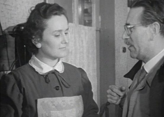 Mirella Cantarelli with Mario Soldati while filming Viaggio nella valle del Po
