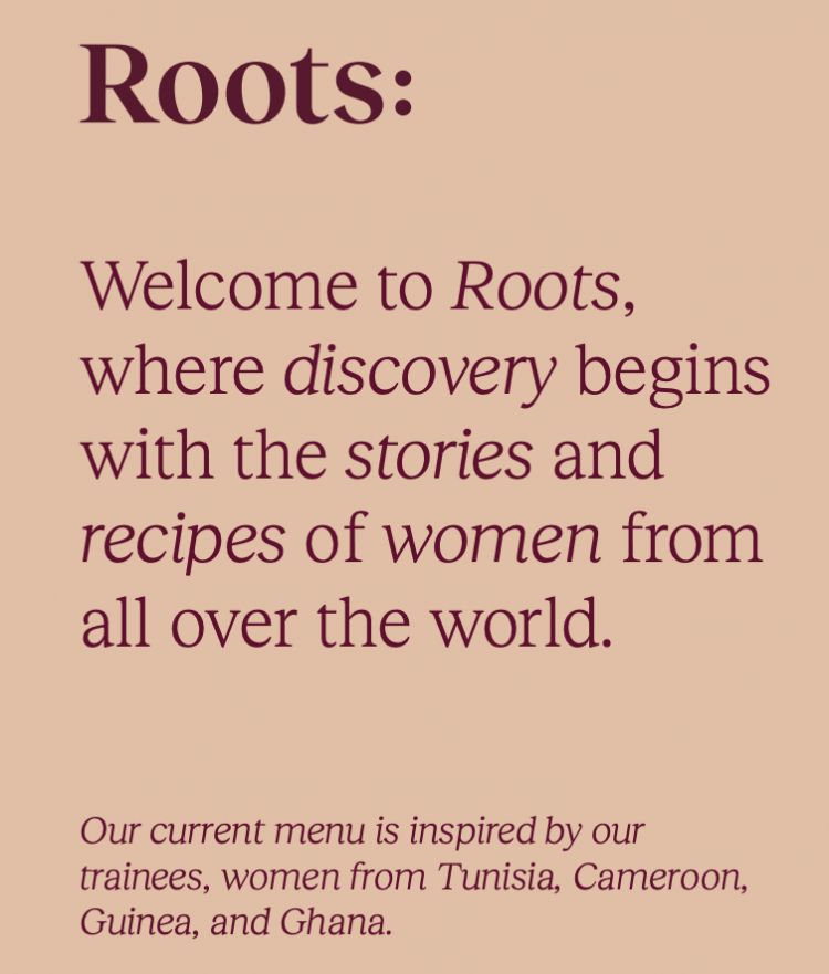 L'introduzione del menu di Roots
