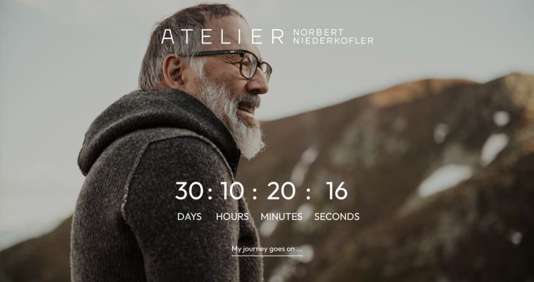 Il conto alla rovescia sul nuovo sito ateliernorbertniederkofler.com
