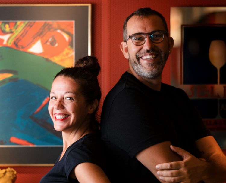 Gli ideatori di BroadWine, Desirée Brunet e Luca Marcellin