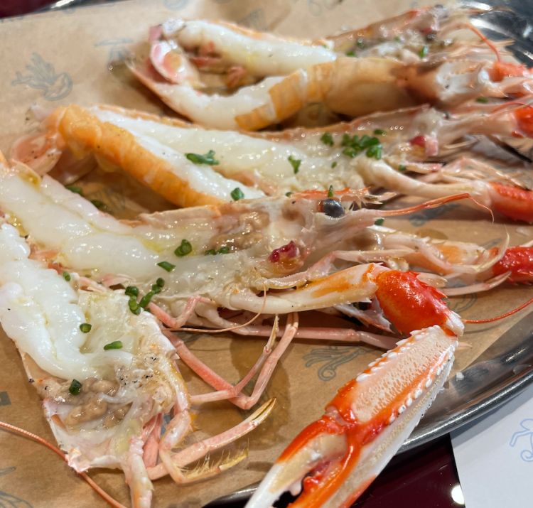 Scampi freschissimi alla brace