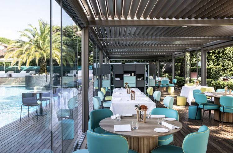 Uno scorcio dell'hotel Byron a Forte dei Marmi