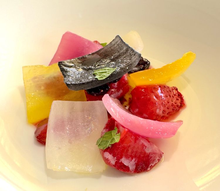 Cipolle e frutti rossi freddi