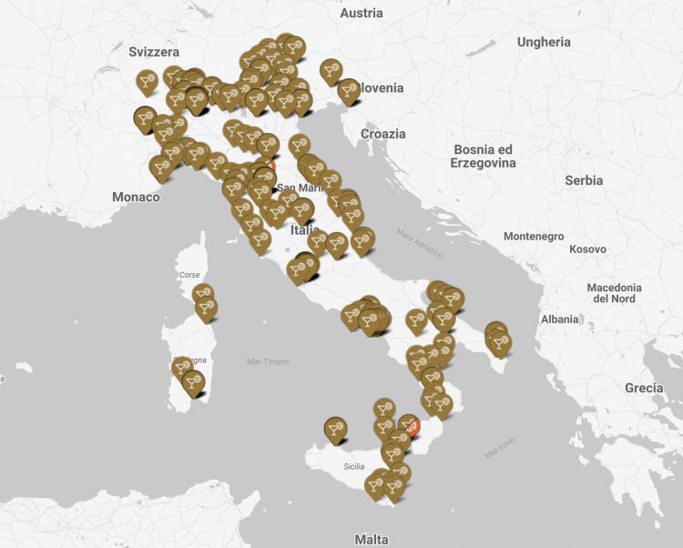 La mappa dei migliori cocktail bar d'Italia secondo la Guida di Identità Golose
