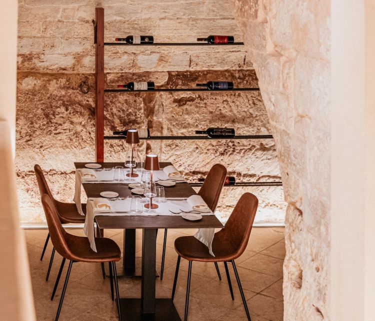 La sala del ristorante Del Marchesale
