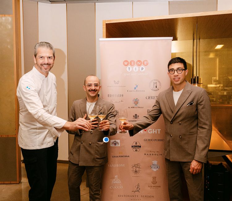 Da sinistra, lo chef Andrea Berton, il sommelier&nbsp;Luca Enzo Bertè&nbsp;e il ma&icirc;tre Gianluca Laserra
