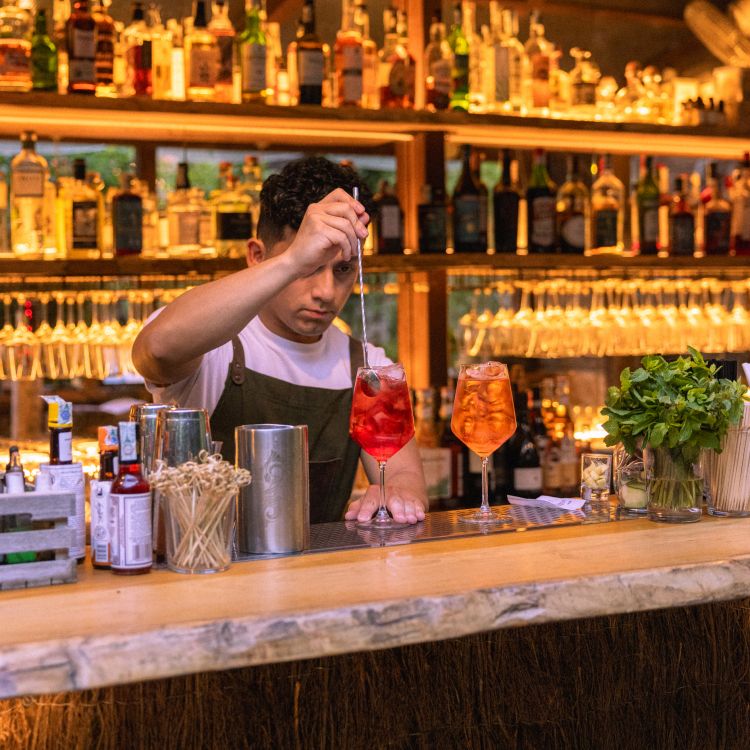 Bancone cocktail al Serre Torrigiani di Firenze
