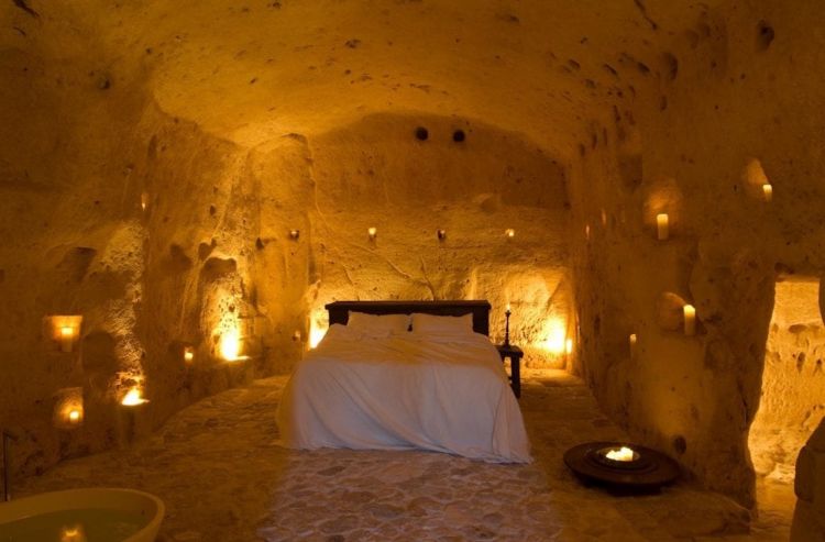 Dormire al Sextantio Le Grotte della Civita, Matera