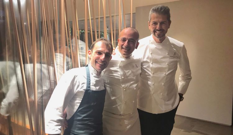 I tre chef protagonisti: Raffaele Lenzi, Pino Cuttaia, Andrea Berton
