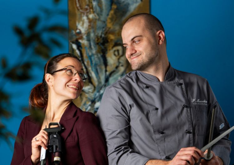 Gloria Marchesoni, in sala e Fabio Mecchina, in cu