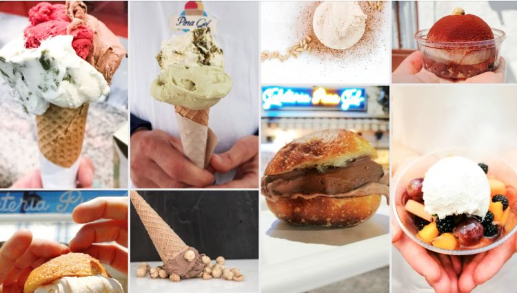 Alcune specialità di Gelateria Pina Gel