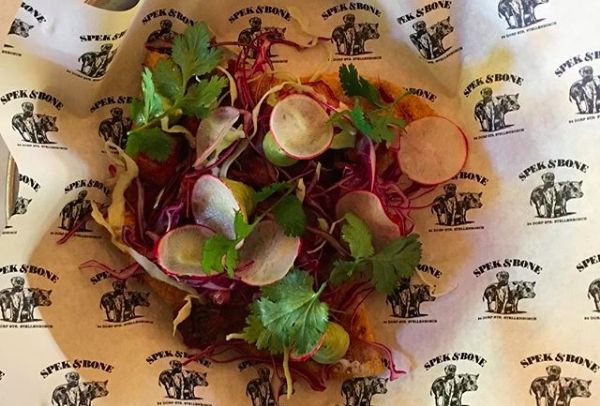 Quesadilla lamb ribs, crispy cabbage, radish and coriander (photo Instagram)
