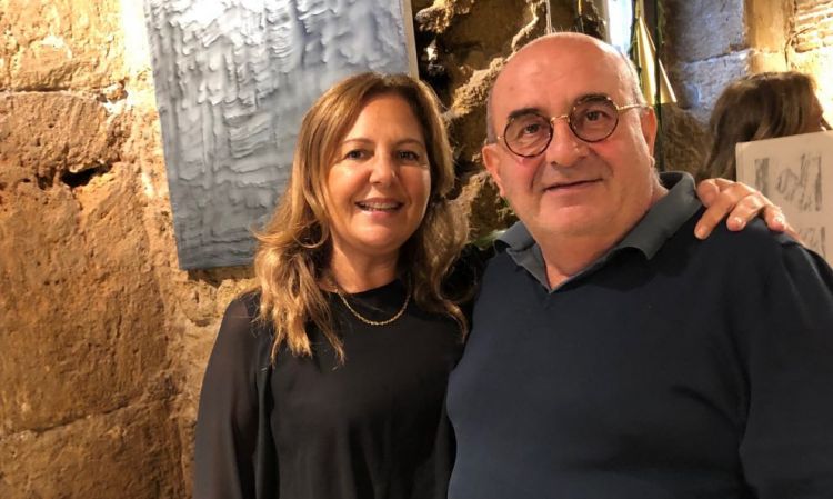 Franco Virga con la moglie Stefania Milano