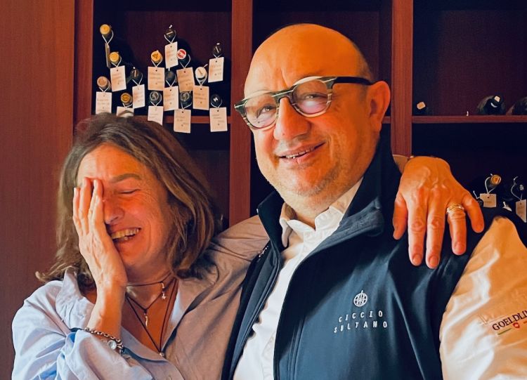 Ciccio Sultano con Luisa Acciarri Marchi prima di 