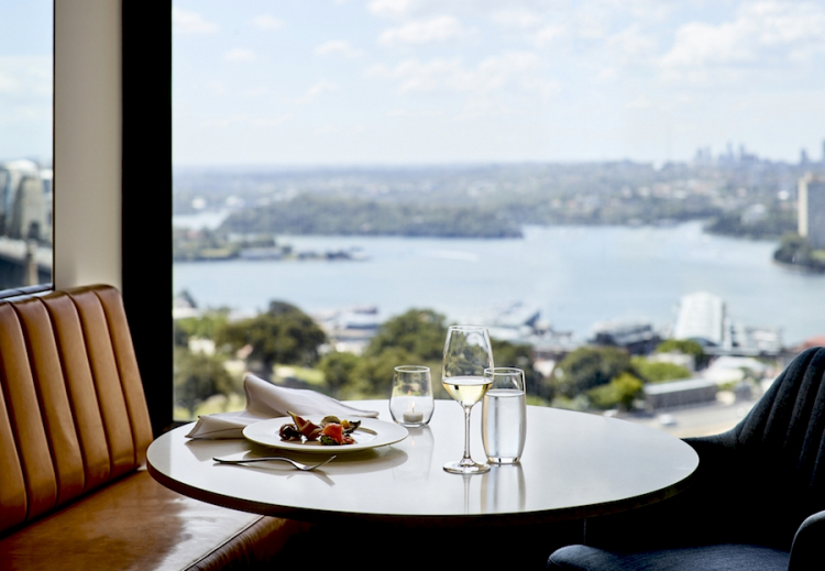 A detail of the Lounge 32 on the 32nd floor of the Four Seasons in Sydney, Australia
