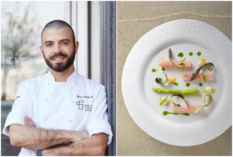 Chef Diego Della Schiava e un suo piatto