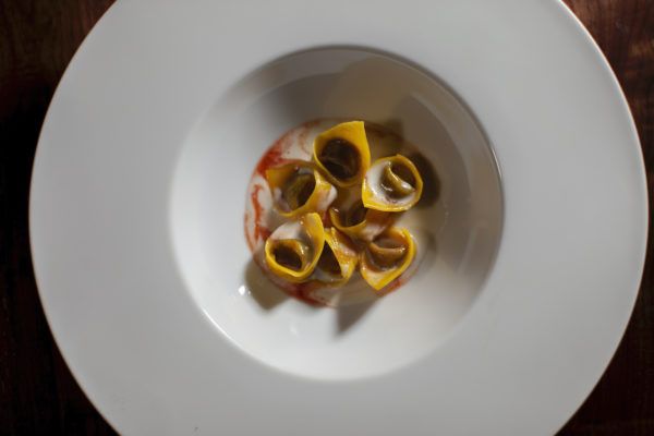 Tortelli di radicchio, parmigiano e bitter, Antonio Ziantoni
