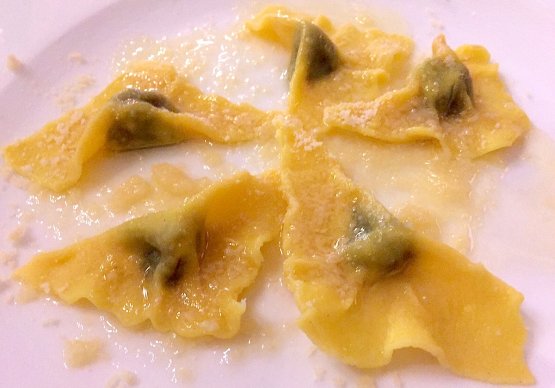 Tortelli Cremaschi served at Il Ridottino of patro
