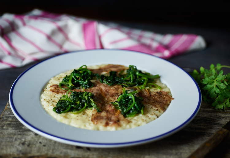 Il Risotto all’aceto con rosole di papavero e ci