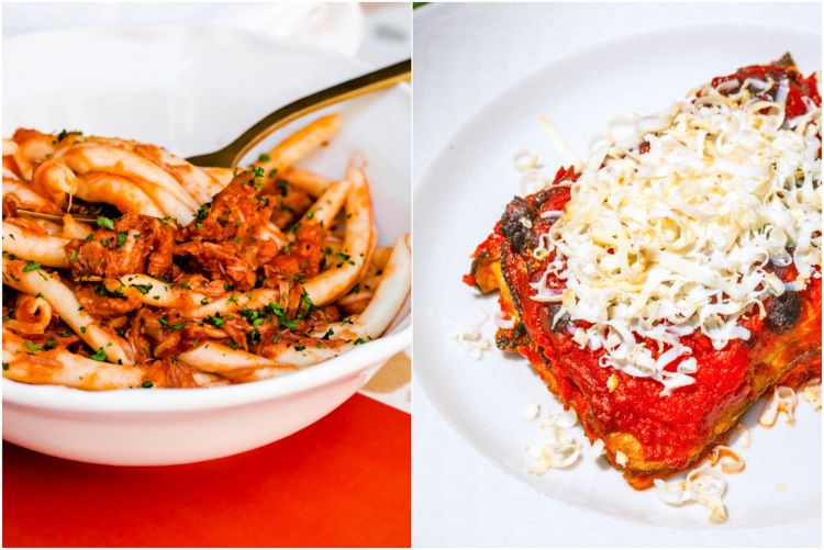 Mparrettati al ragu calabro e Parmigiana di zucca
