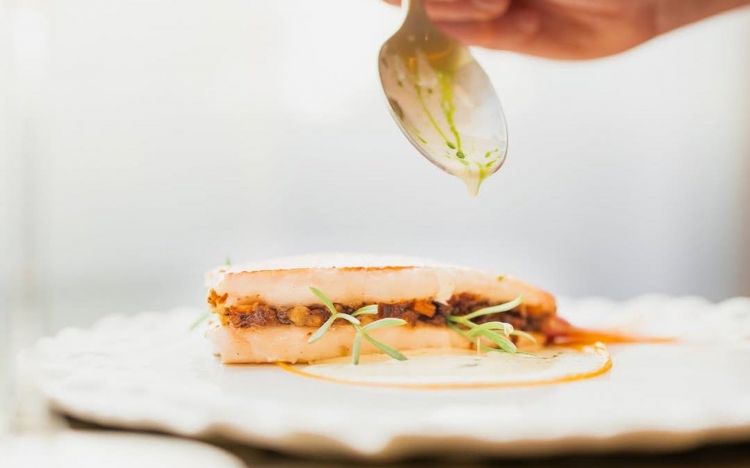 Triglia con patate, basilico e provola