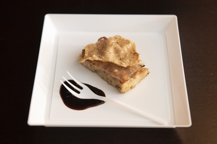Trippa croccante con polenta soffiata alle nocciole e mosto cotto - Silvio Saracco e Walter Tummolo, Snodo