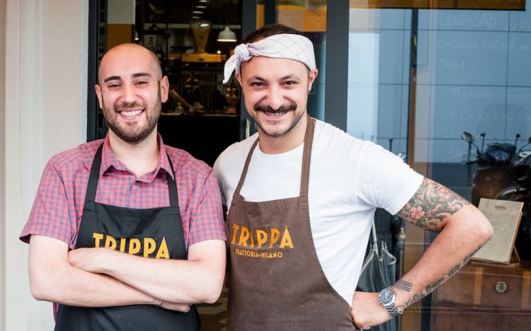 Pietro Caroli e Diego Rossi, aprirono Trippa il 20 giugno 2015 in via Vasari 1, quartiere Porta Romana a Milano
