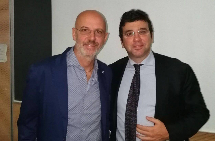 Pepe col professor Roberto Maglio, della Federico II di Napoli
