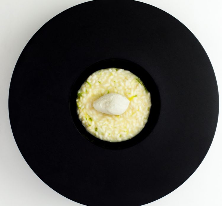 Mojito di Parma 2016 - Risotto alla parmigiana con riso Gloria, lime e menta, aria e gelato al Parmigiano Reggiano