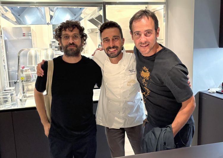 Sorrisi a fine serata: da sinistra Matias Perdomo,