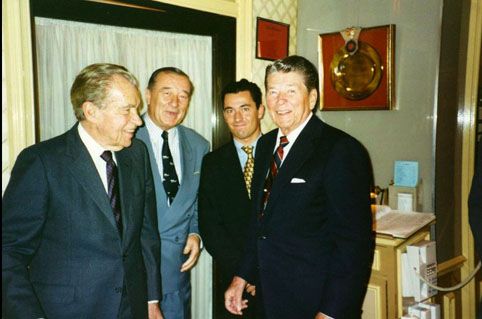Con Nixon e Reagan...
