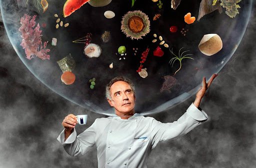 Una celebre foto di Ferran Adrià, tratta dal Cale